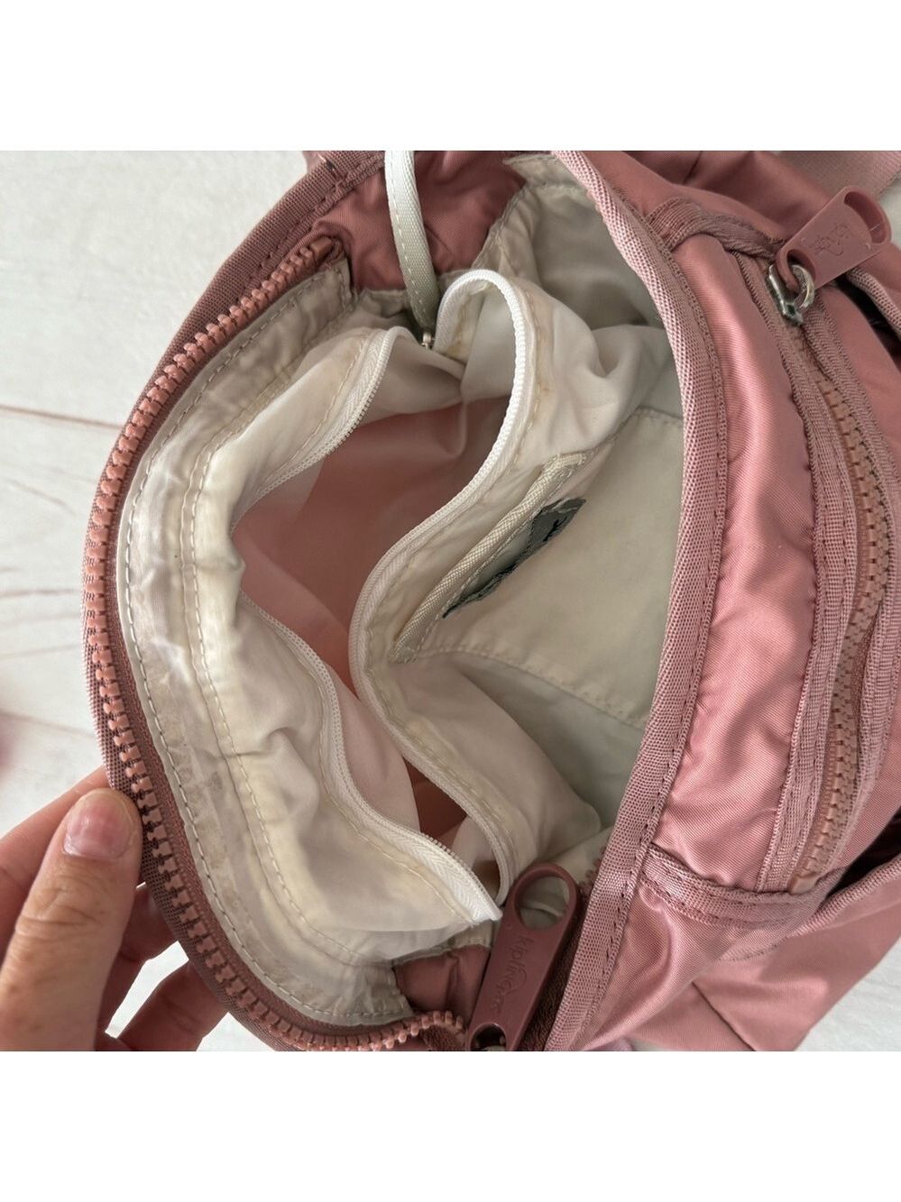 Kipling Dusty Rose Crossbody Bag Small lightweight Everyday Casual Purse Pink - Picture 9 of 16
